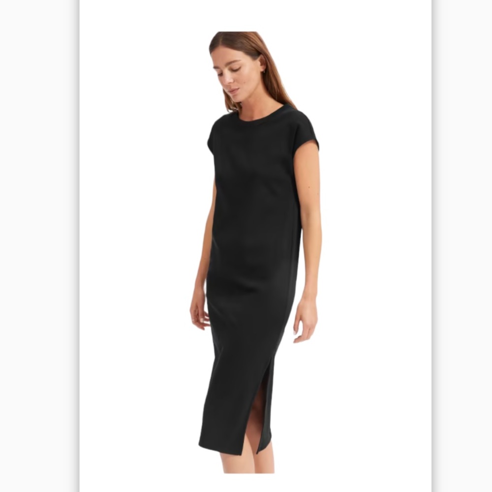 Everlane Black Midi Dress with Timeless Elegance